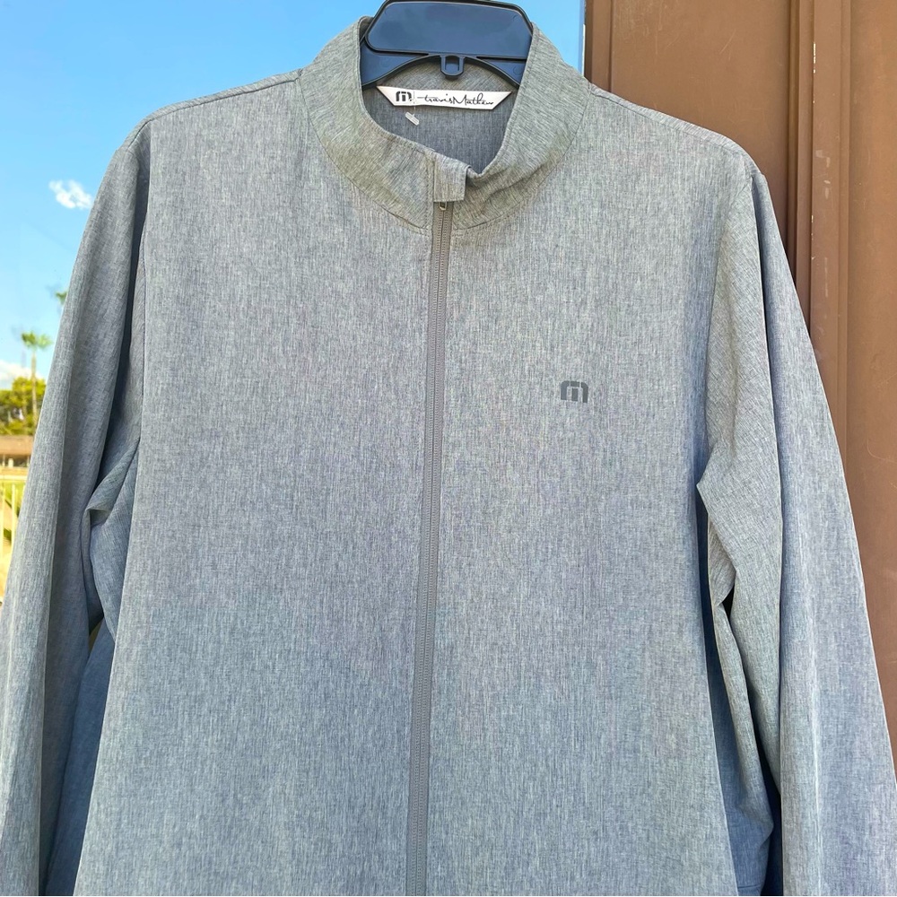Travis Mathew Grey Full-Zip Performance Jacket M